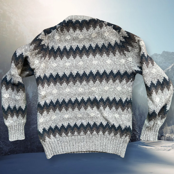 Woolrich Vintage Wool Knot Thick Winter Sweater Pullover - Picture 4 of 5